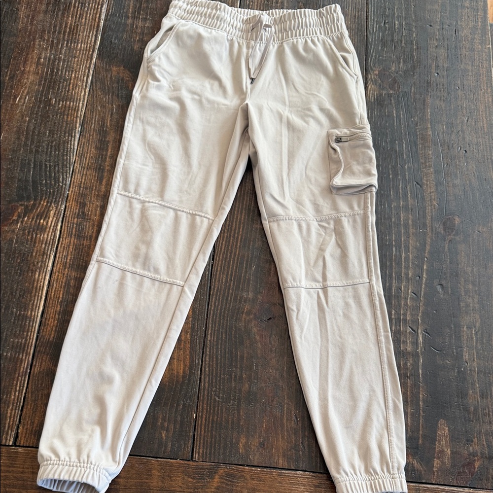 90 Degree By Reflex Kids Light Beige Joggers-Girls Large 12